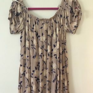 off the shoulder floral dress